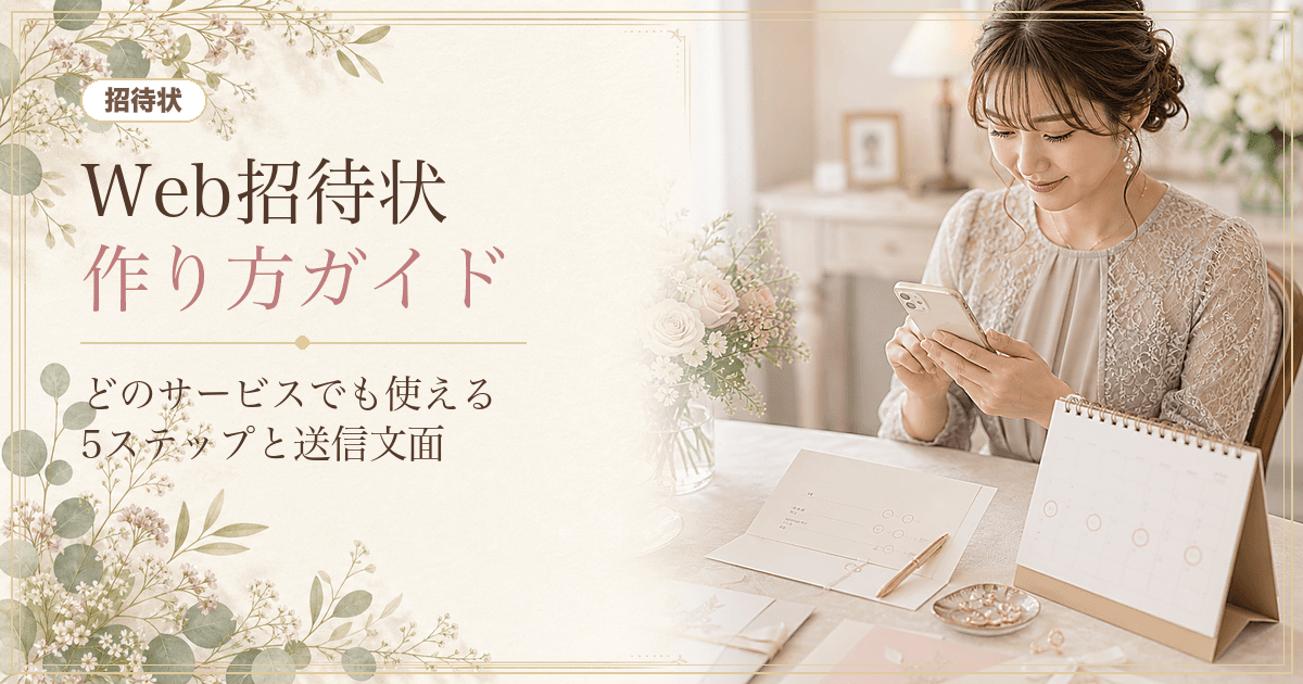Web招待状の作り方|どのサービスでも使える5ステップとつまずきポイント・送信文面まで完全ガイド